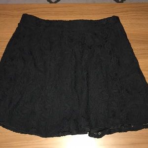 Black lace skater skirt